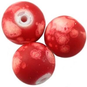 BP - Glasperle gummiert rot