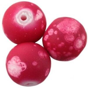BP - Glasperle gummiert fuchsia