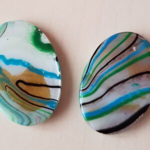 BP - Muschelperle grün oval