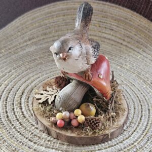 WVH - Dekoscheibe Vogel/Pilz