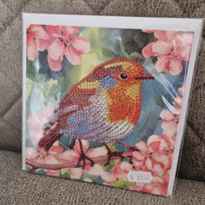 WVH - Karte Painting Rotkehlchen Strass