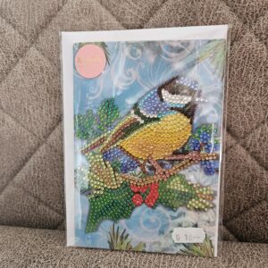 WVH - Karte Painting Blaumeise Winter Strass