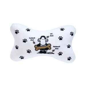 HD - Deko Kissen weiss Plüsch Hund