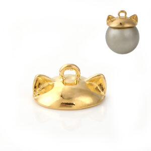 BM - Perlkappe gold Ohren