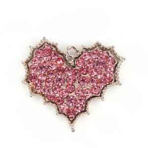 BA - Anhänger Herz Strass rosa