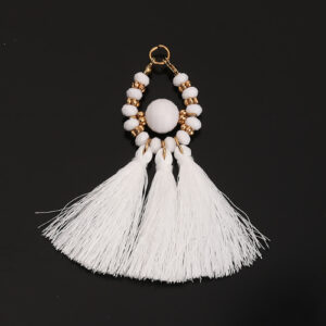 BA - Anhänger Quasten Tropfen weiss