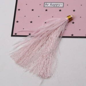 BA - Anhänger Quaste Federn rosa