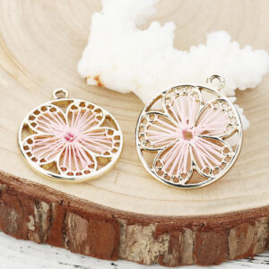 BA - Anhänger Fadenblüte rosa