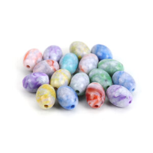 BP - Acrylperle oval farbig