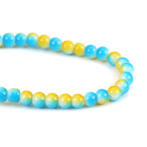 BP - Glasperle gelb/blau