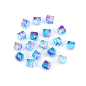 BP - Glasperle Würfel blau