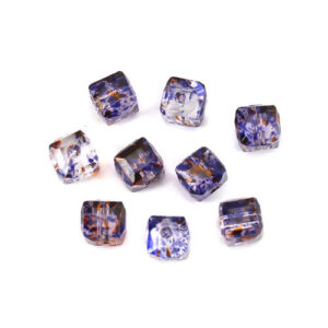 BP - Glasperle Würfel lila