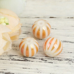 BP - Glasperle orange Streifen