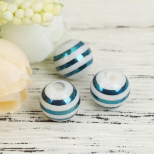 BP - Glasperle türkis Streifen