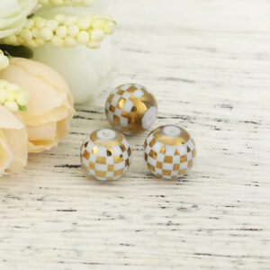 BP - Glasperle Gold karo