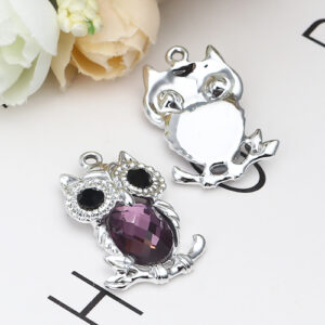 BA - Anhänger Eule lila