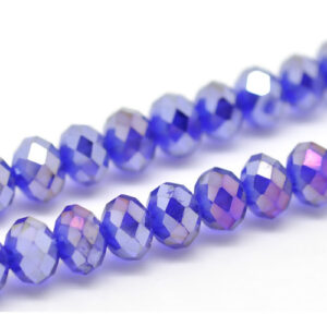 BP - Glasperle kristall blau facet.