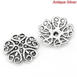 BP - Perlkappe silber Blume