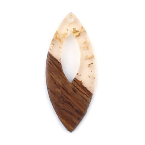 BA - Anhänger Tropfen Holz/Harz orange